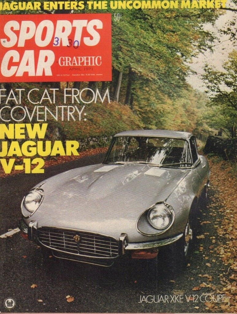 Sports Car Graphic April 1971 Jaguar V-12 XKE Coupe Bill Russon 122118DBE