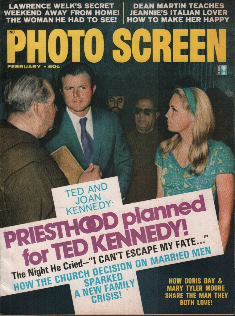 Photo Screen February 1972 Ted Joan Kennedy Dean Martin 072219AME