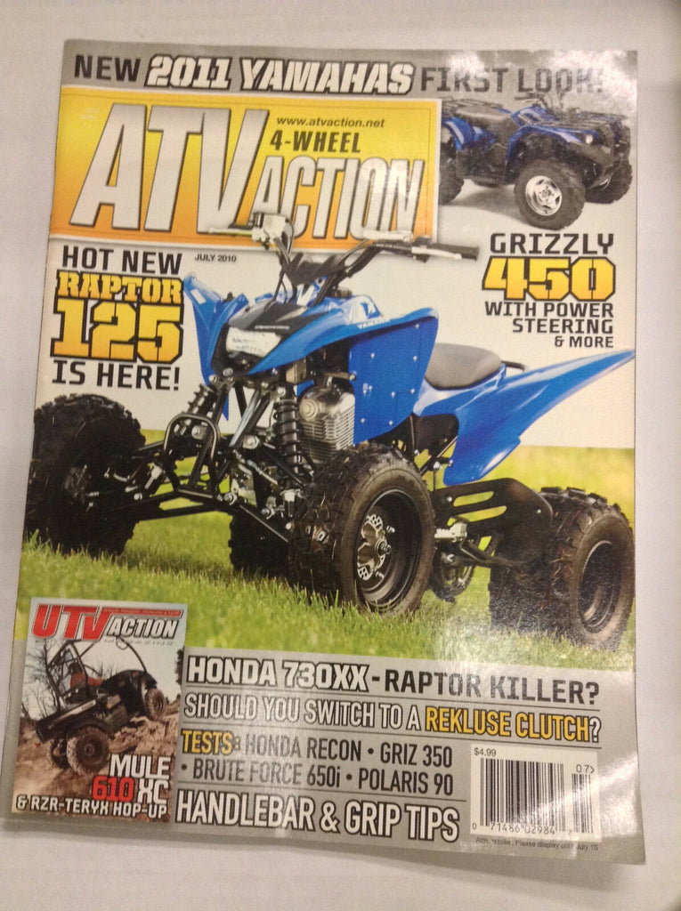 ATV Action Magazine Raptor 125 Grizzly 450 July 2010 032617nonR