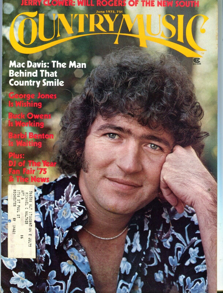 Country Music Magazine June 1975 Mac Davis EX w/ML 050717nonjhe