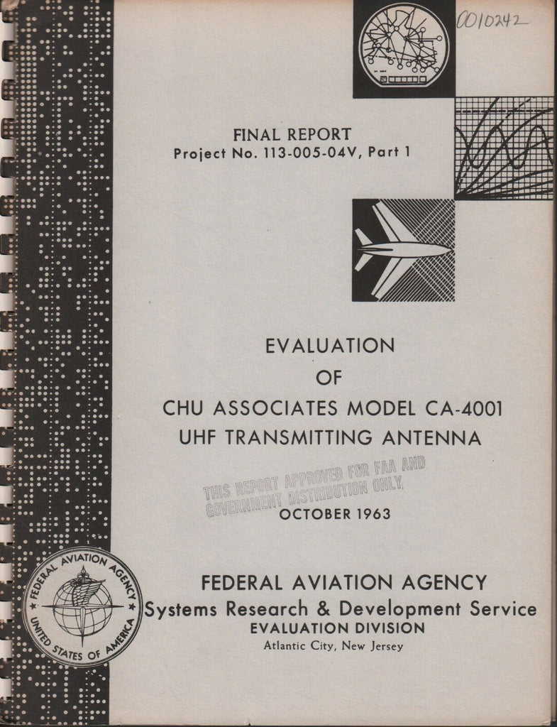 FAA R&D Chu Associates Model CA-4001 UHF Antenna October 1963 exFAA 062918DBE2
