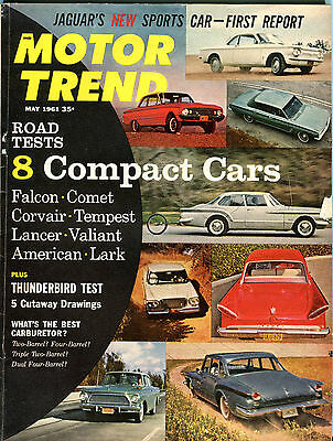 Motor Trend Magazine May 1961 8 Compact Cars VGEX 061316jhe