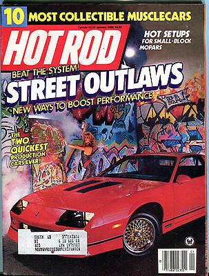 Hot Rod Magazine January 1986 Street Outlaws EX 031816jhe