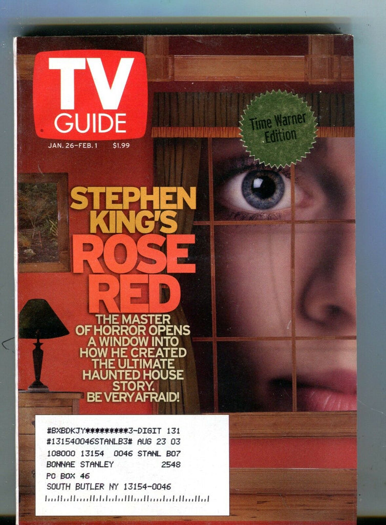 TV Guide Magazine January 26-February 1 2002 Stephen King EX w/ML 122016jhe