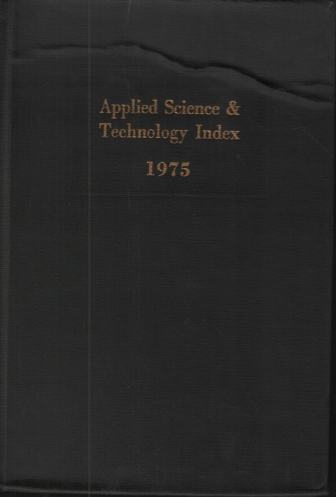 Applied Science & Technology Index 1975 H.W. Wilson Company ex-FAA 112018AME3