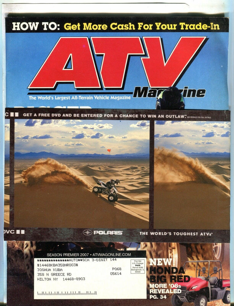 ATV Magazine 2007 Arctic Cat Thundercat EX w/ML 061317nonjhe
