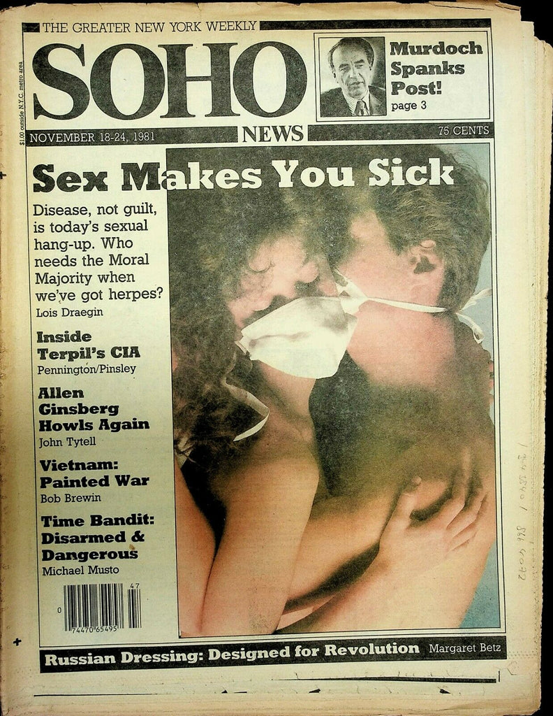 Soho News NYC November 18-24 1981 Allen Ginsberg Rupert Murdoch 091120ame