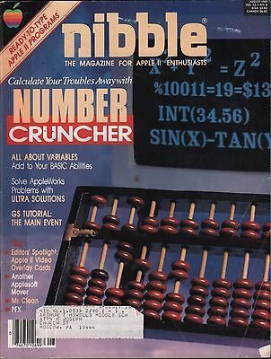 nibble magazine August 1989 Number Cruncher w/ML VG 010416DBE