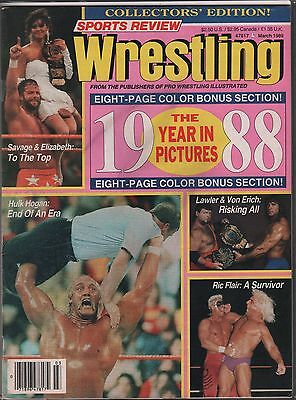 Sports Review Wrestling March 1989 "1988 the year in pictures" EX 120815DBE