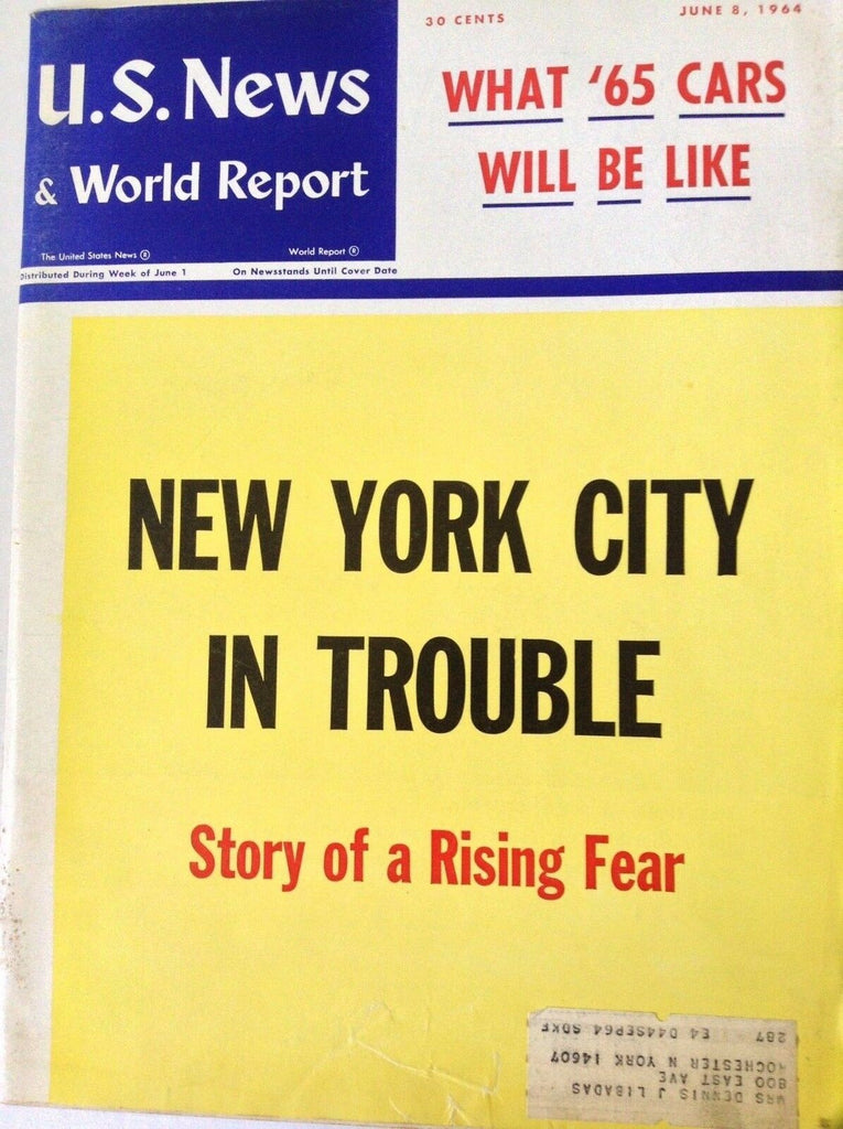 US News Magazine New York City In Trouble June 8, 1964 090217nonrh