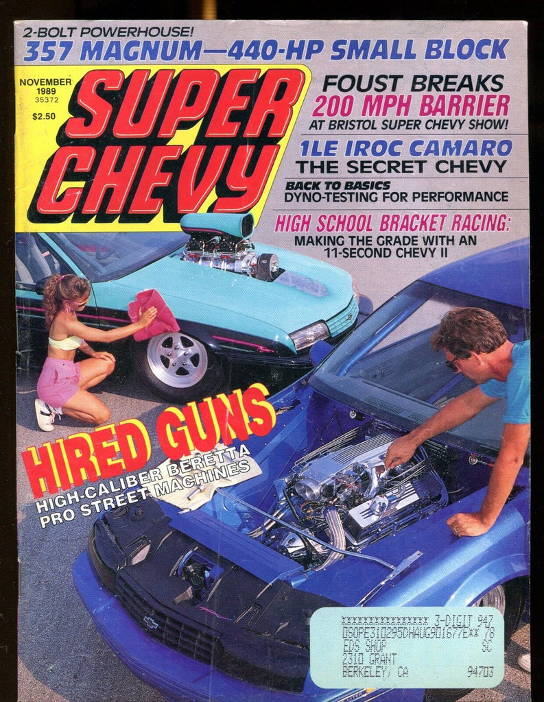 Super Chevy Magazine November 1989 Beretta Camaro EX w/ML 031417nonjhe