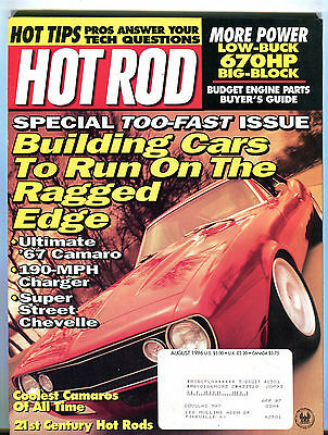Hot Rod Magazine August 1996 Special Too-Fast Issue EX 032116jhe