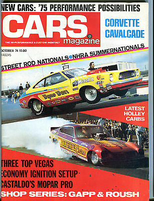 Cars Magazine October 1974 Corvette Cavalcade EX 072116jhe