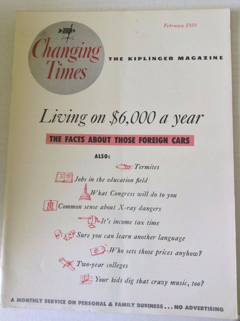 Changing Times Magazine Living On $6K A Year February 1959 051117nonrh