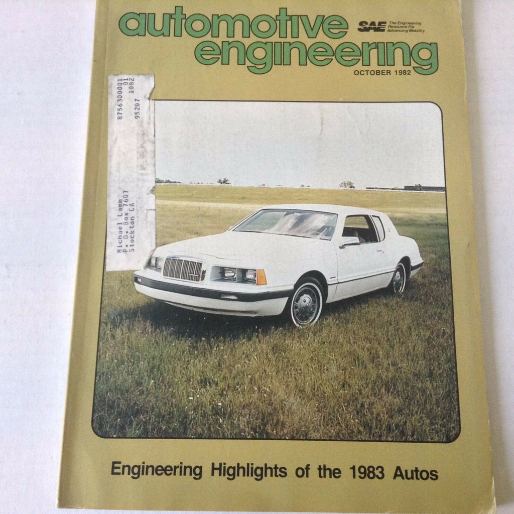 Automotive Engineering Magazine Highlights Of 1983 October 1982 061117nonrh
