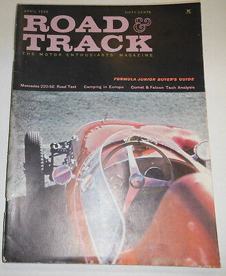 Road & Track Magazine Mercedes 220-SE Road Test April 1960 NO ML 091214R