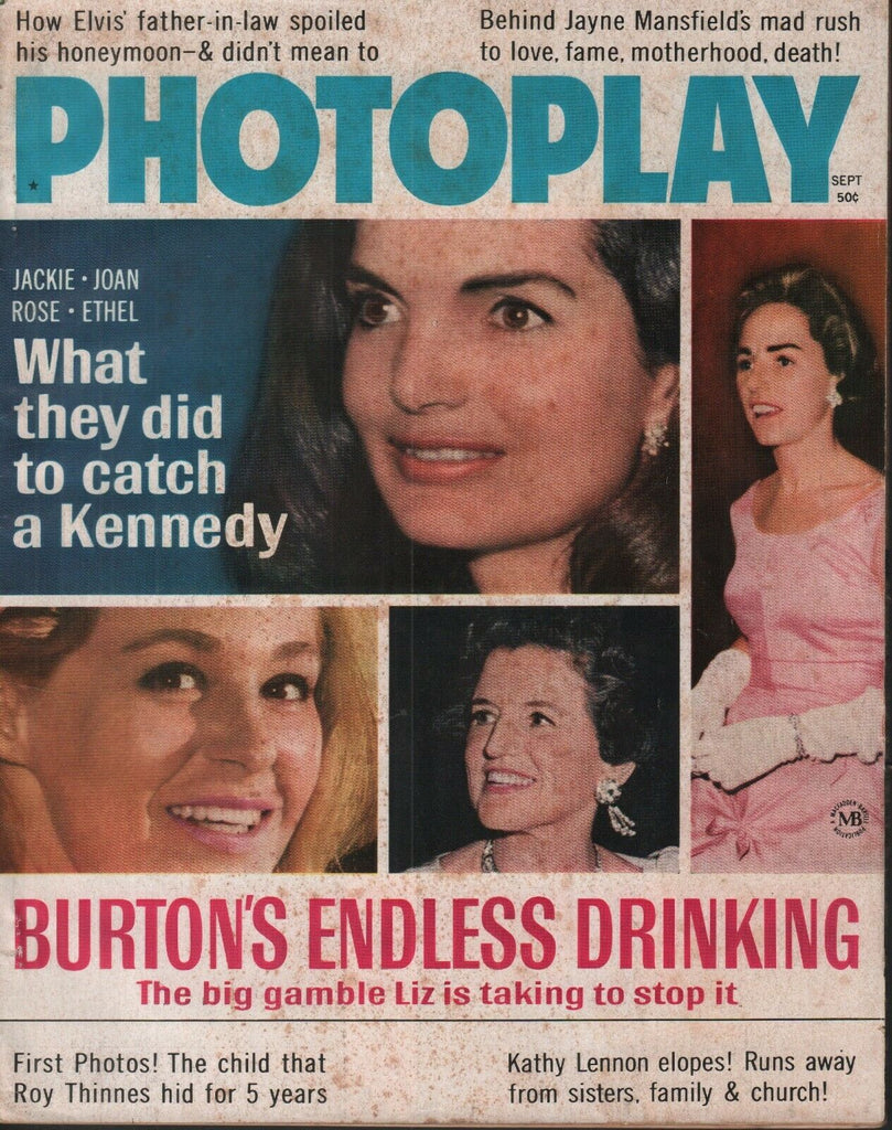 Photoplay September 1967 Jackie Joan Rose Ethel Kennedy 062019AME2