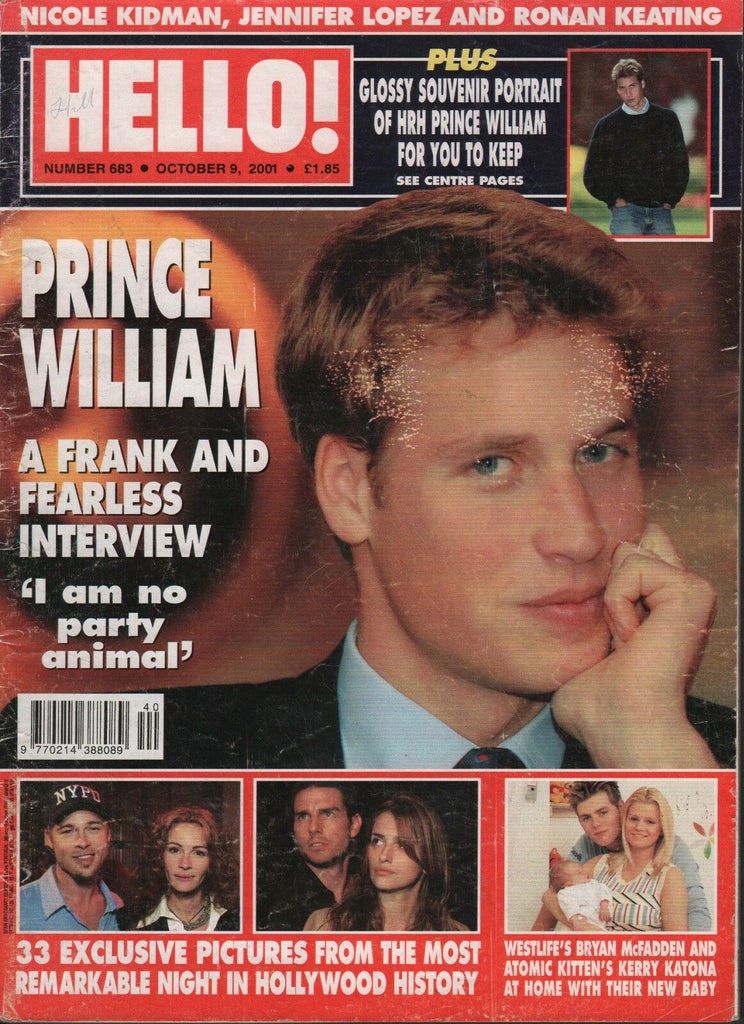 Hello October 9 2001 Prince William Bryan McFadden 042618DBE
