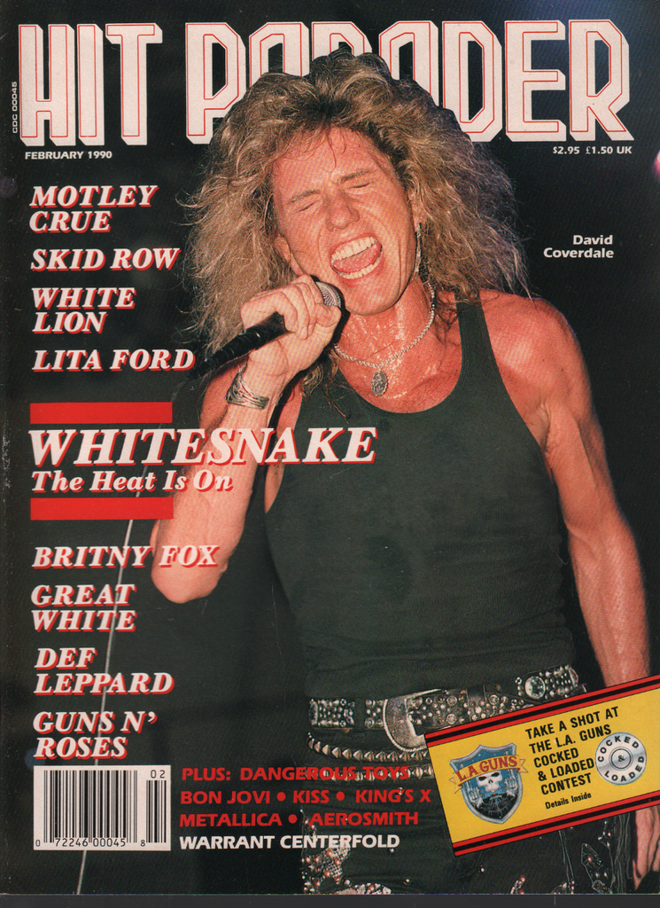 Hit Parader February 1990 Motley Crue David Coverdale Skid Row 080320ame