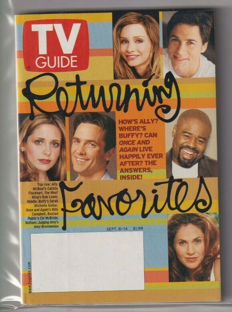 CLEV Metro Ed. Tv Guide Ally McBeal September 8-14, 2001 111619nonr
