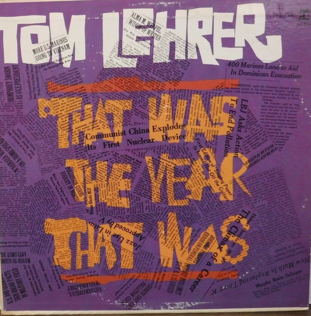 Tom Lehrer That was the Year that Was 33RPM R-6179 112516LLE