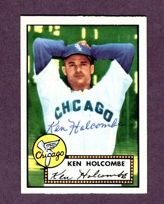 Autographed Signed 1952 Topps Reprint Series #95 Ken Holcombe w/coa jh33