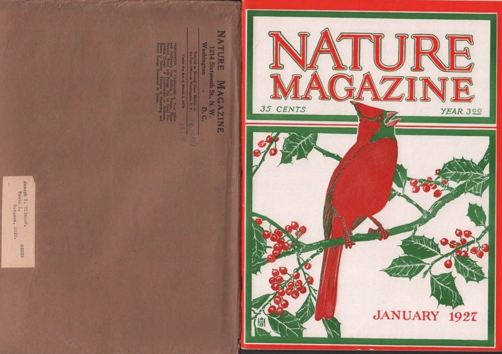 Nature Magazine January 1927 Lorene Squire w/ Original Brown Mailer 081618DBE
