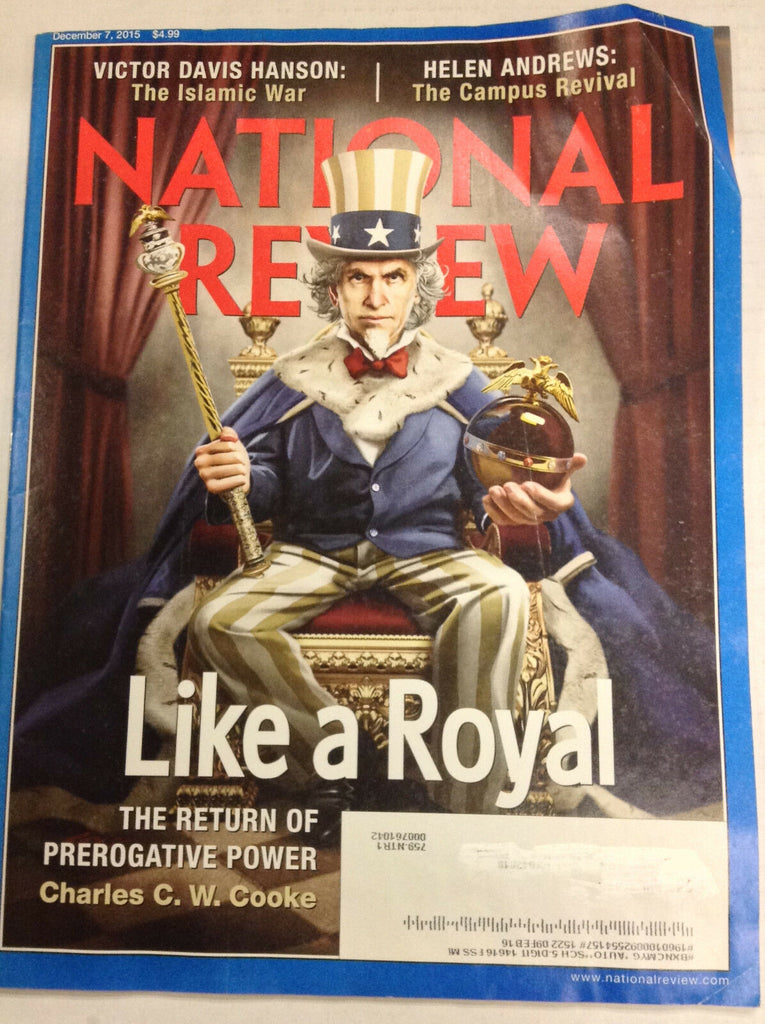 National Review Magazine Charles C.W. Cooke December 7, 2015 050317nonr