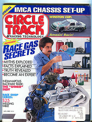 Petersen's Circle Track Magazine January 1992 Race Gas Secrets VG 060316jhe