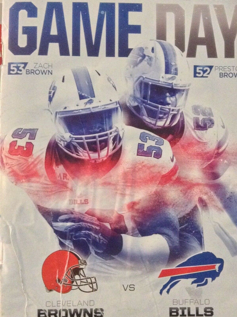 Gameday Magazine Browns Vs Bills December 18, 2016 121218nonrh