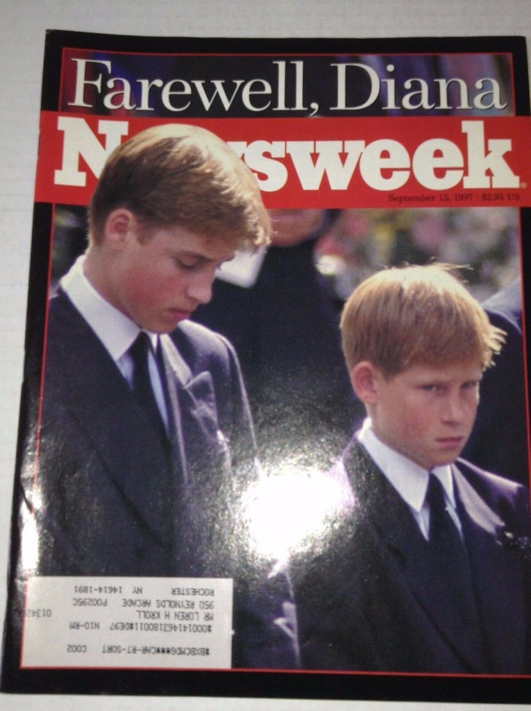 Newsweek Magazine Prince Willliam And Prince Harry September 15, 1997 101216R2