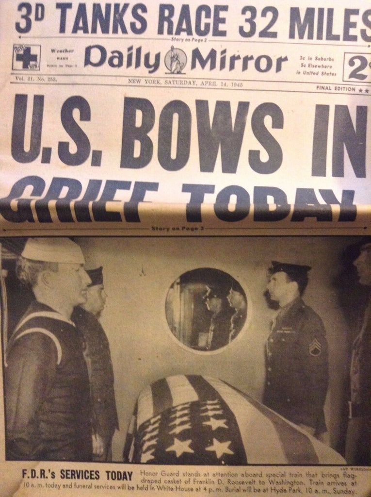 Daily Mirror Magazine US Bows In Grief Today April 14, 1945 102317nonrh2