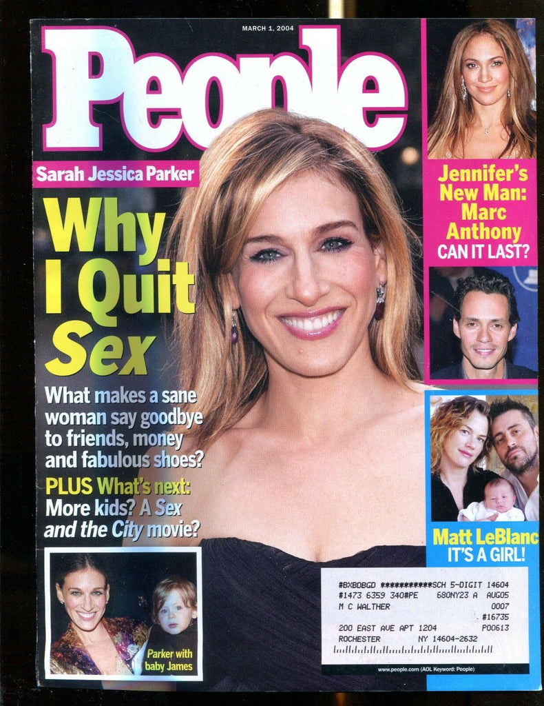 People Magazine March 1 2004 Sarah Jessica Parker EX w/ML 122816jhe