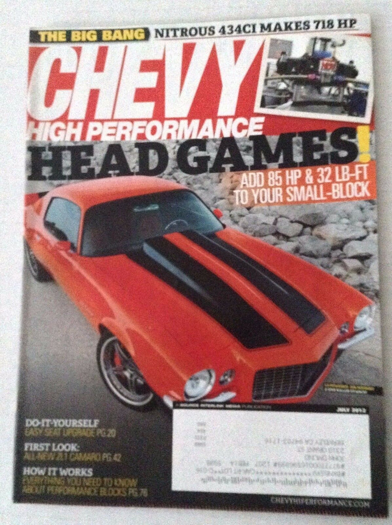 Chevy High Performance Magazine Add 85 HP To Small Block July 2012 031317NONRH