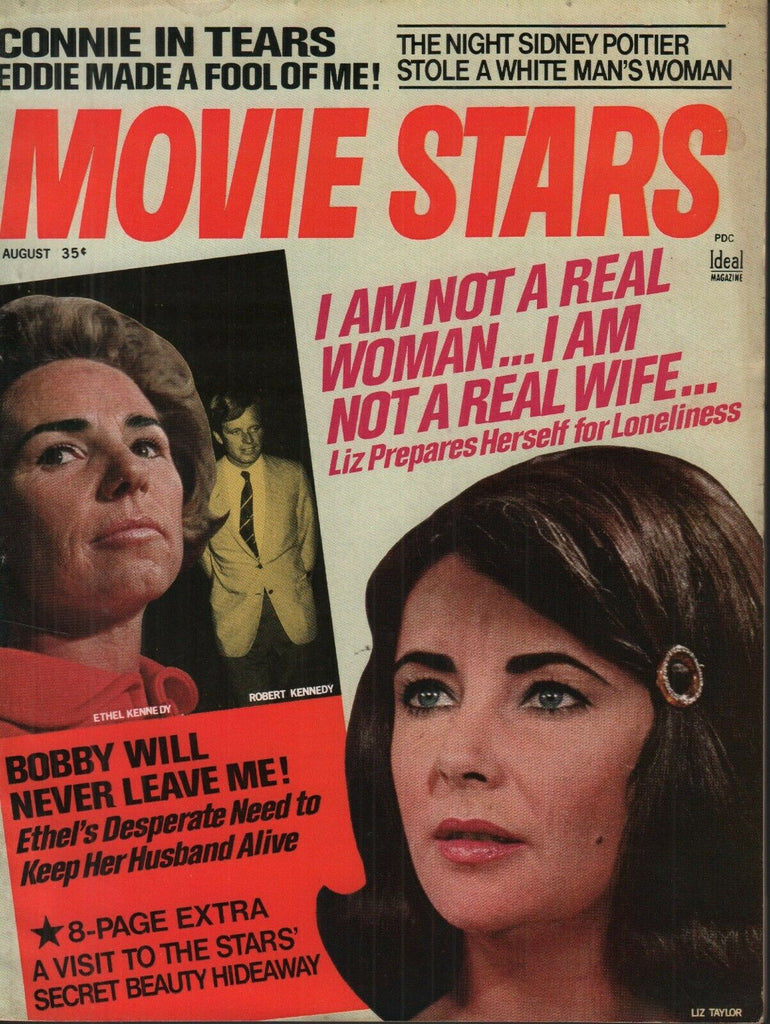 Movie Stars August 1969 Ethel Robert Kennedy Elizabeth Taylor 062019AME2