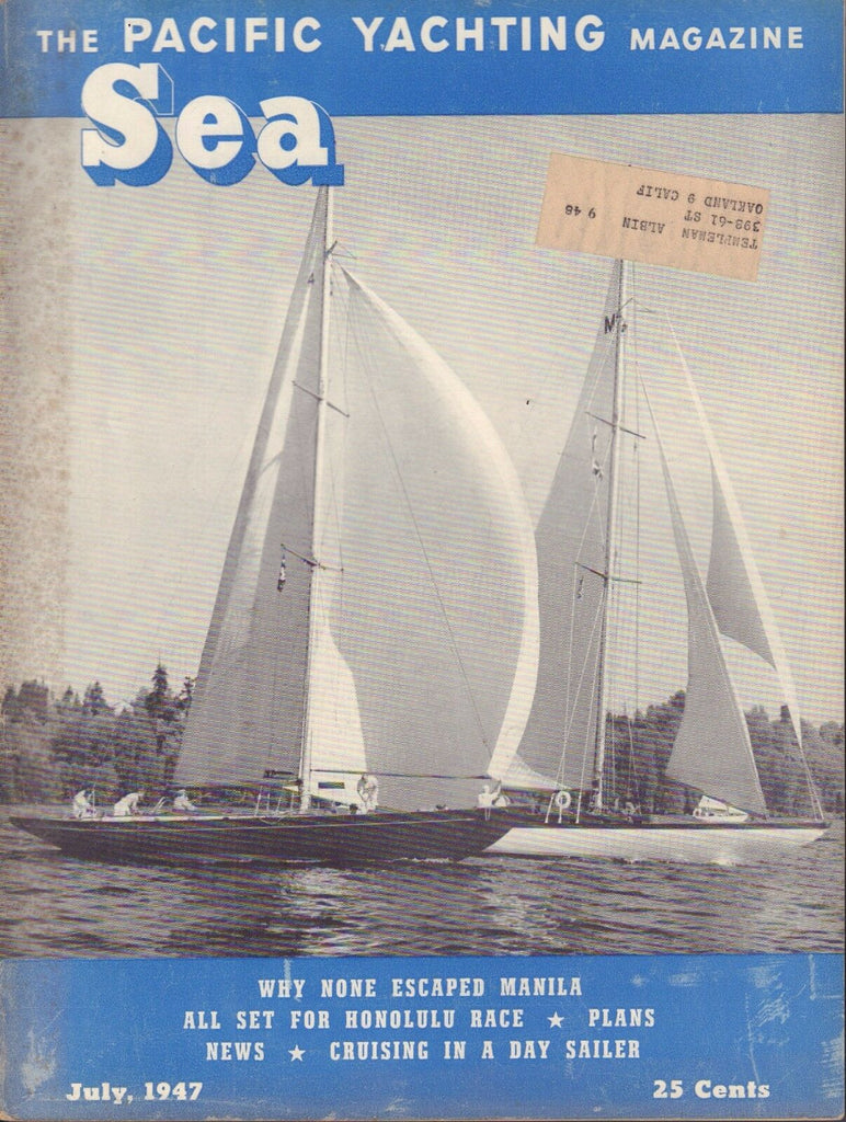 Sea Boating Magazine July 1947 Manila, Sailer 041817nonDBE