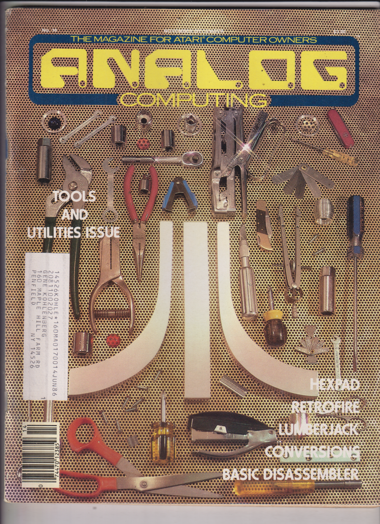 Analog Computing Atari Mag Tools And Utilities & Hexpad Nov/Dec 1983 010320nonr