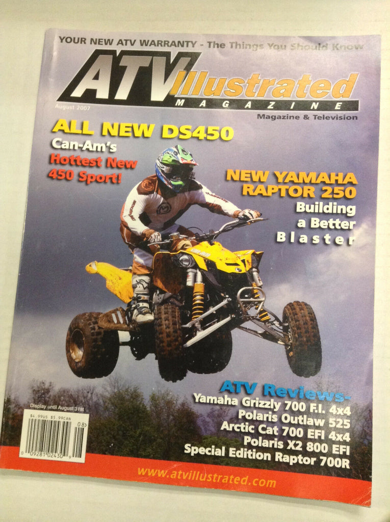 ATV Illustrated Magazine Yamaha Raptor 250 Can Am's August 2007 032717nonR