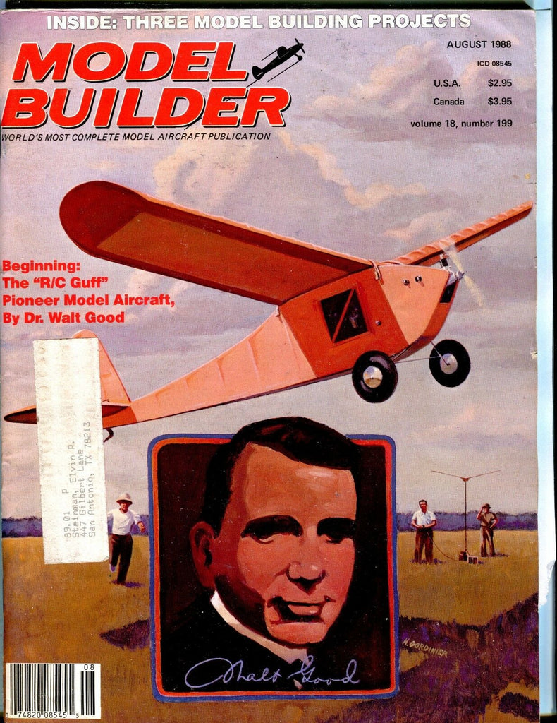 Model Builder Magazine August 1988 Dr. Walt Good EX w/ML 041217nonjhe