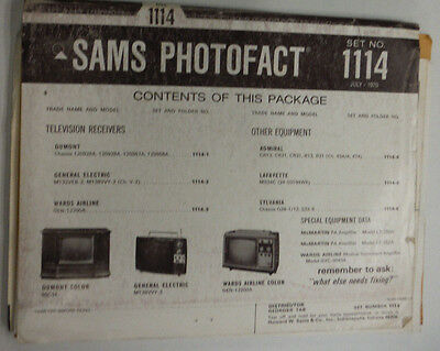 Sams Photofact Magazine Dumont & Lafayette No.1114 July 1970 022515r