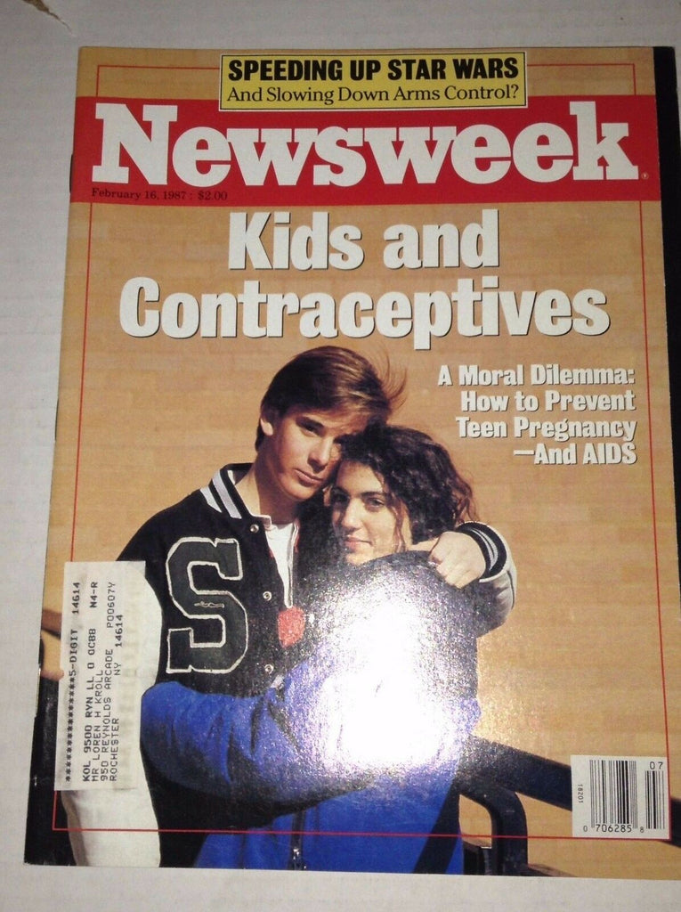 Newsweek Magazine Kids And Contraceptives February 16, 1987 111716RH