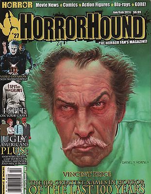 HorrorHound January/February 2011 Vincent Price, w/Poster EX 112315DBE2