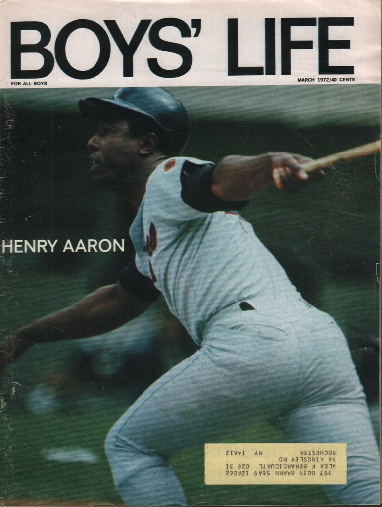 Boys' Life March 1972 Henry Aaron w/ML 052218DBE