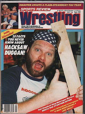 Sports Review Wrestling September 1989 Hacksaw Duggan EX 120815DBE
