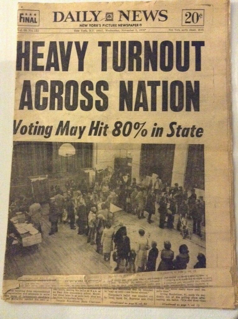 Daily News Magazine Heavy Voting Turnout November 3, 1976 042519nonrh