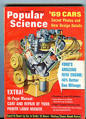 Popular Science Magazine July 1968 '69 Cars Ford VG 072516jhe