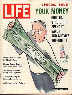 Life Magazine April 6 1962 Birthday Your Money VG 051816DBE