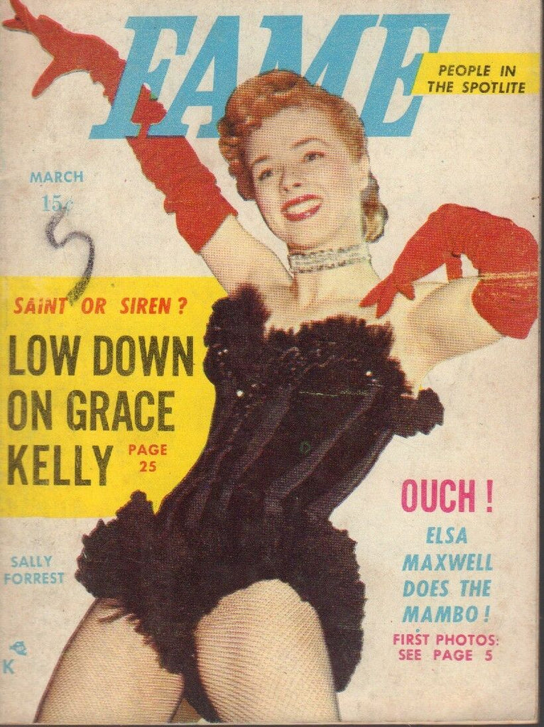 Fame March 1955 Sally Forrest Cheesecake Pin Up Digest 091318AME2