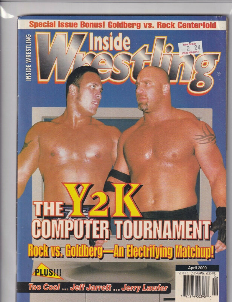 Inside Wrestling Magazine The Rock Goldberg Y2K Tourney April 2000 060319nonr