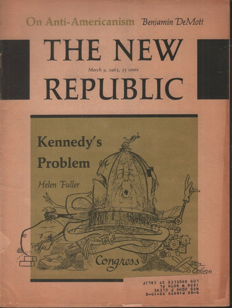 The New Republic March 9 1963 John F Kennedy Hele Fuller w/ML 061919AME